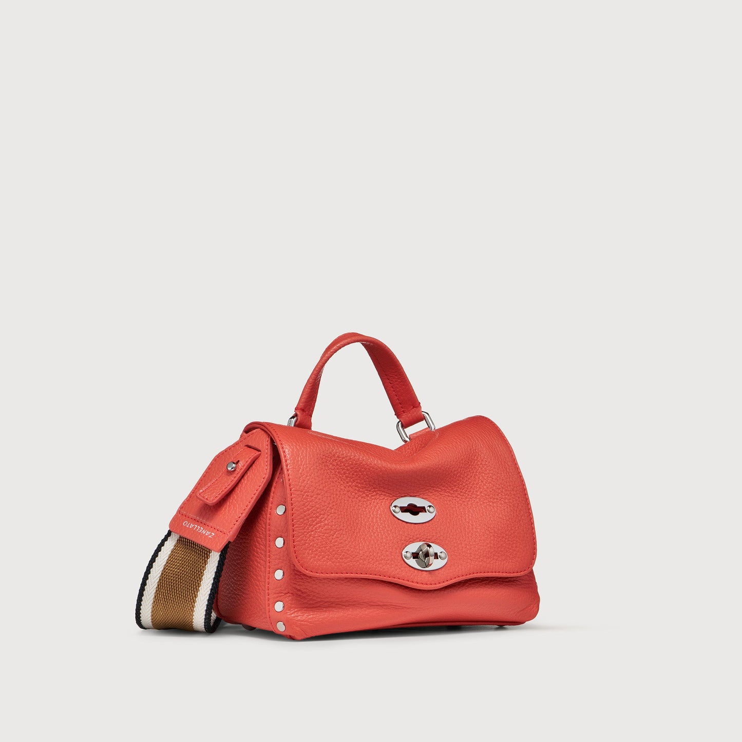 Borsa a Mano Savellini Aria Baby in Ecopelle Martellata — Rosso