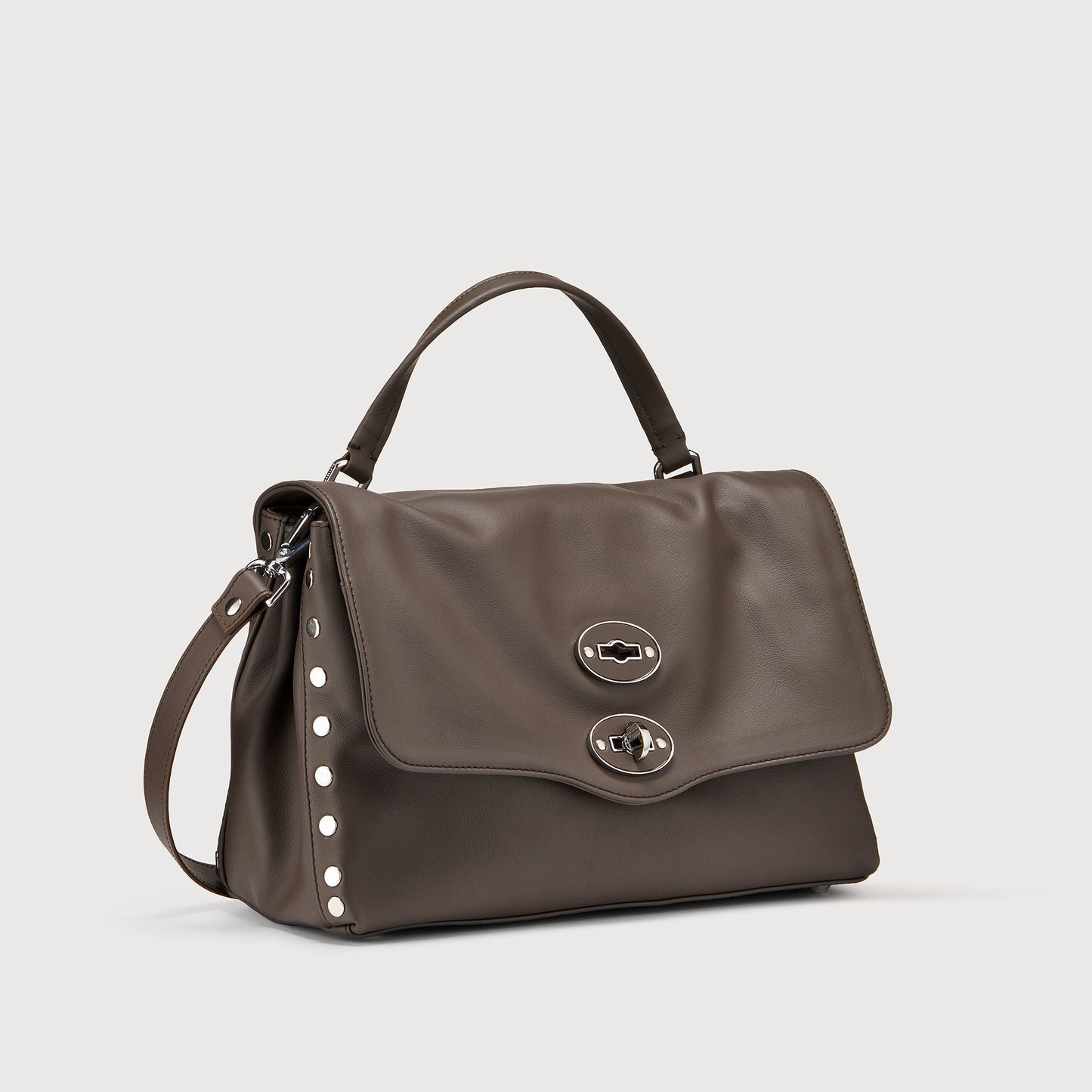 Borsa a Mano Savellini Aria Small in Ecopelle Liscia — Cuoio
