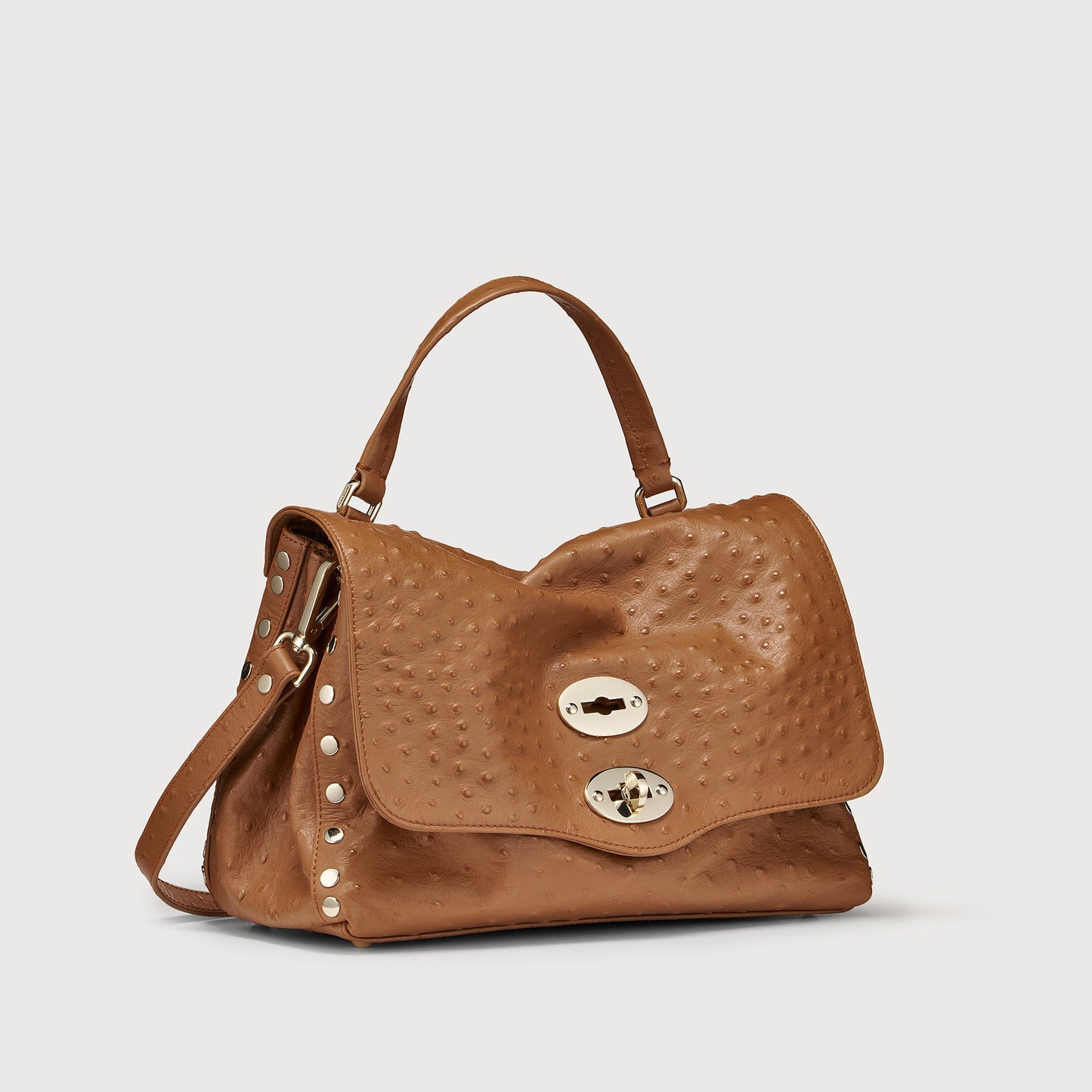 Borsa a Mano Savellini Aria Small in Pelle di Cactus — Cuoio