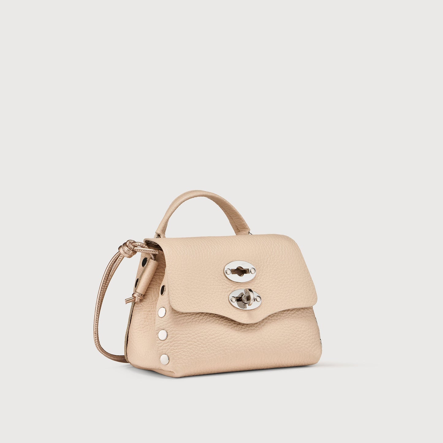 Borsa a Mano Savellini Aria Mini in Ecopelle Martellata — Rosa Dalia