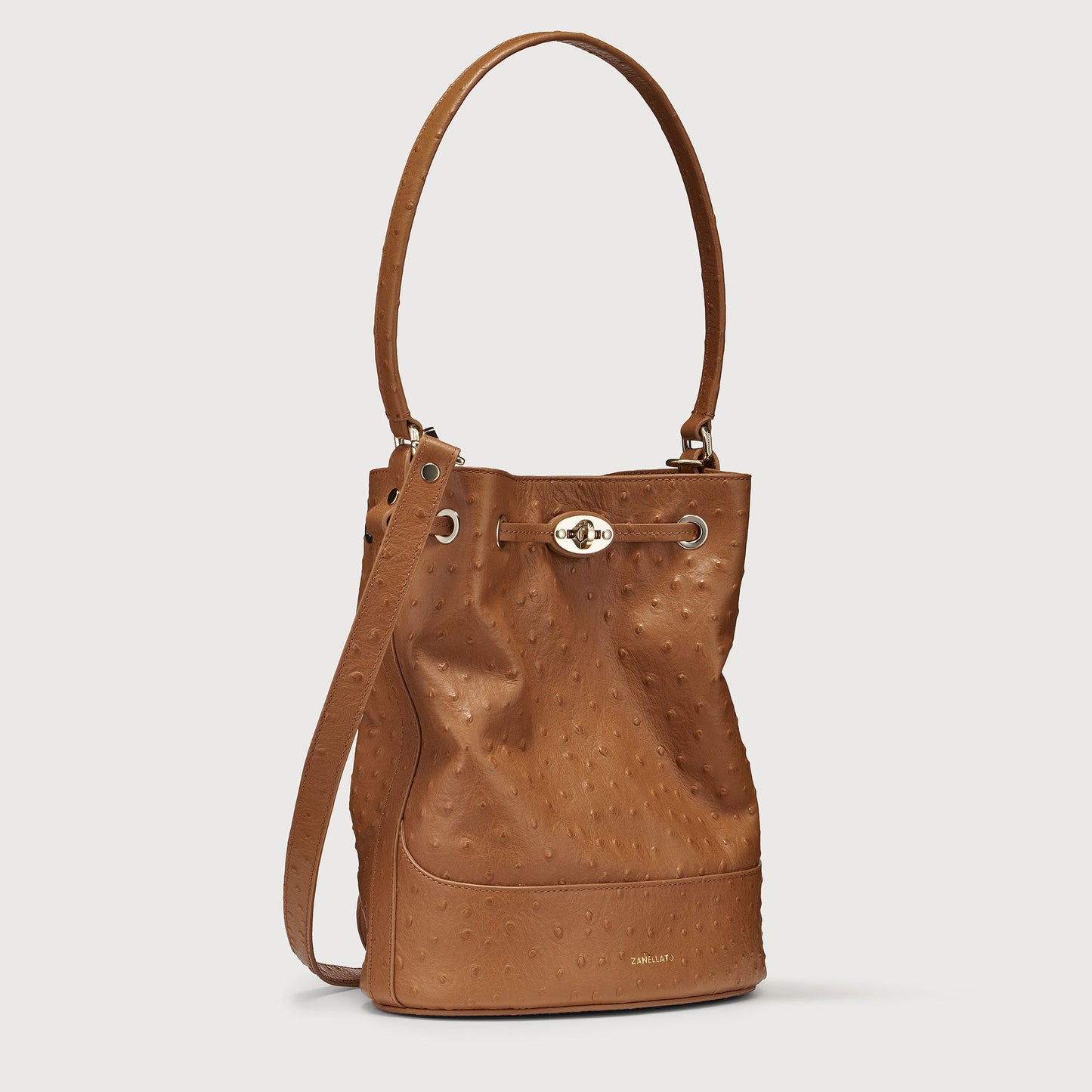 Borsa a Secchiello Savellini Luna in Pelle di Cactus — Cuoio
