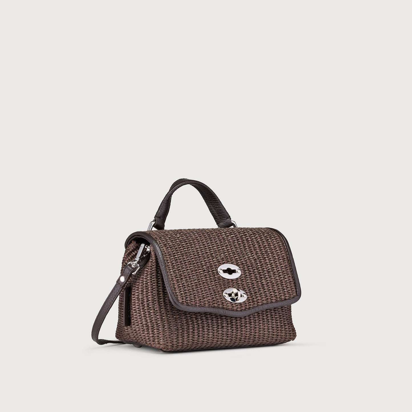 Borsa a Mano Savellini Aria Baby in Vimini — Marrone Sottobosco