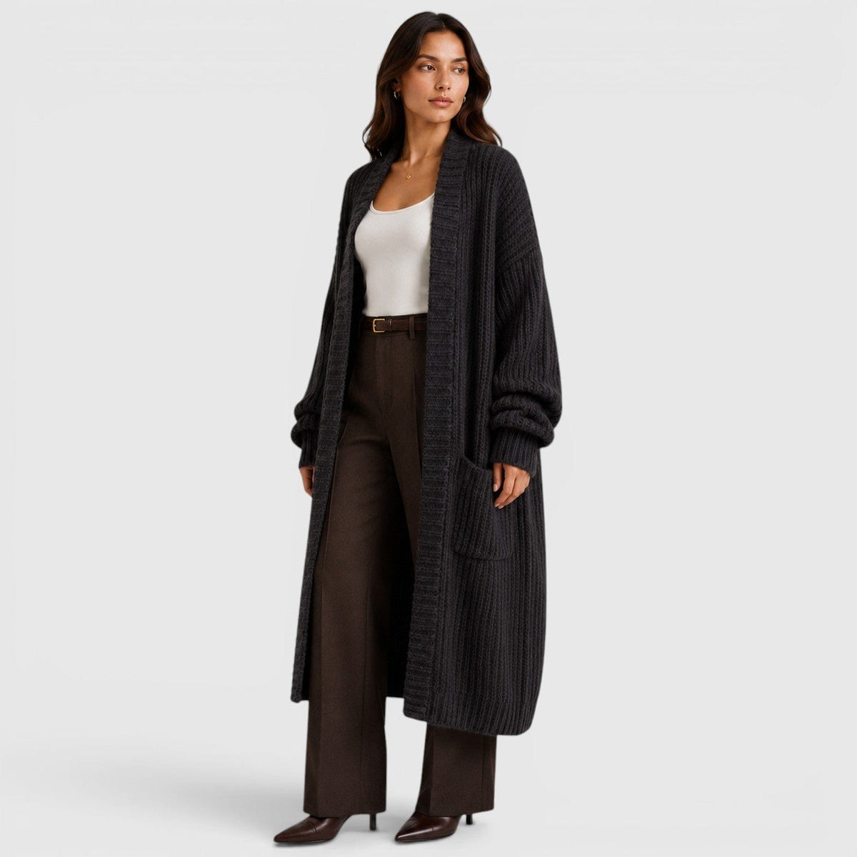 Cappotto Donna in Maglia | Leggero, Ampio e da Mezza Stagione
