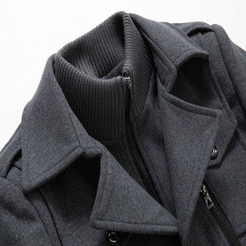 Cappotto Invernale Elegante Slim Fit con Collo Alto