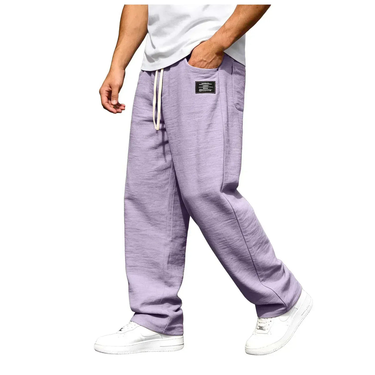 Pantaloni Uomo Marco per il Tempo Libero | Gamba Dritta e Vita Elastica