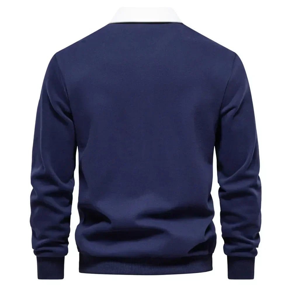 Polo Uomo Slim Fit Maniche Lunghe Sportivo-Elegante