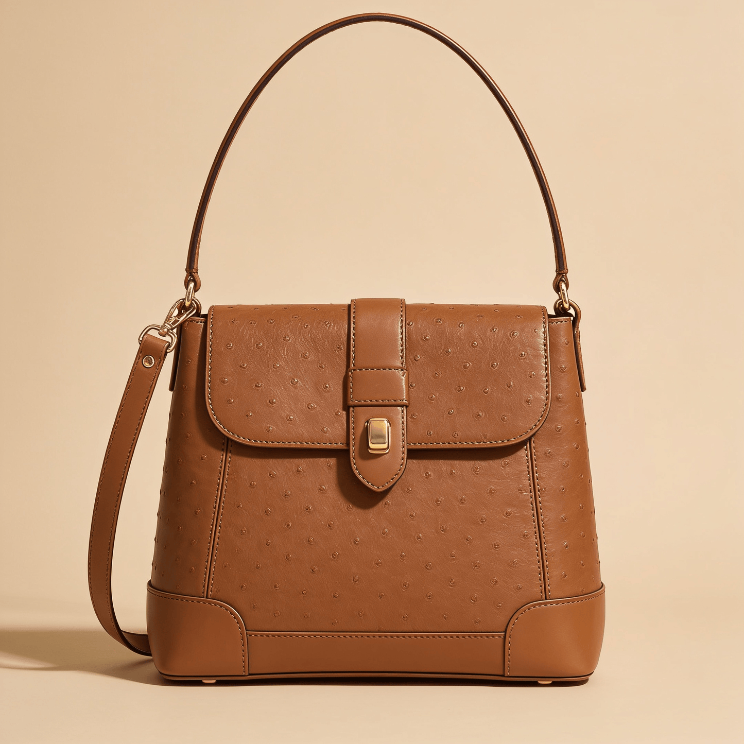 Borsa a Secchiello Savellini Luna in Pelle di Cactus — Cuoio