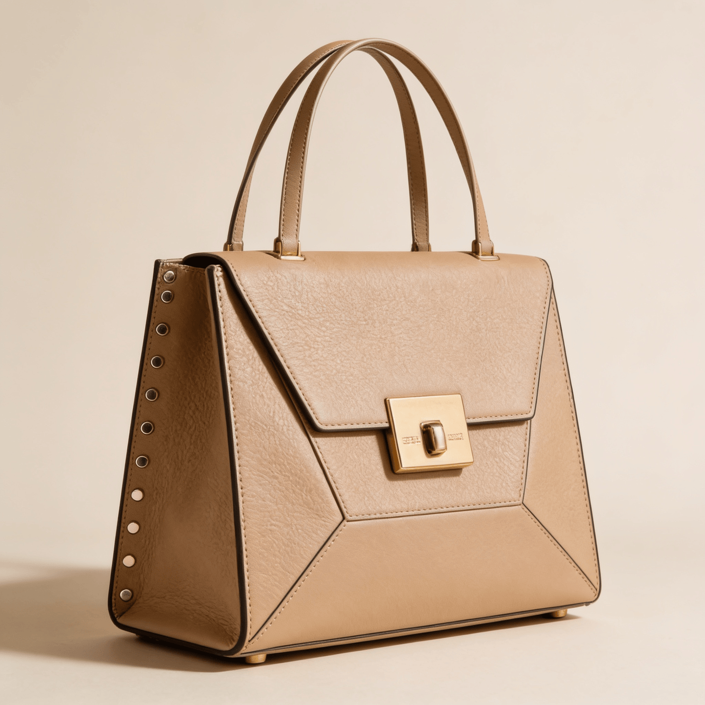 Borsa Shopper Savellini Mila in Ecopelle Stampata — Beige Sabbia
