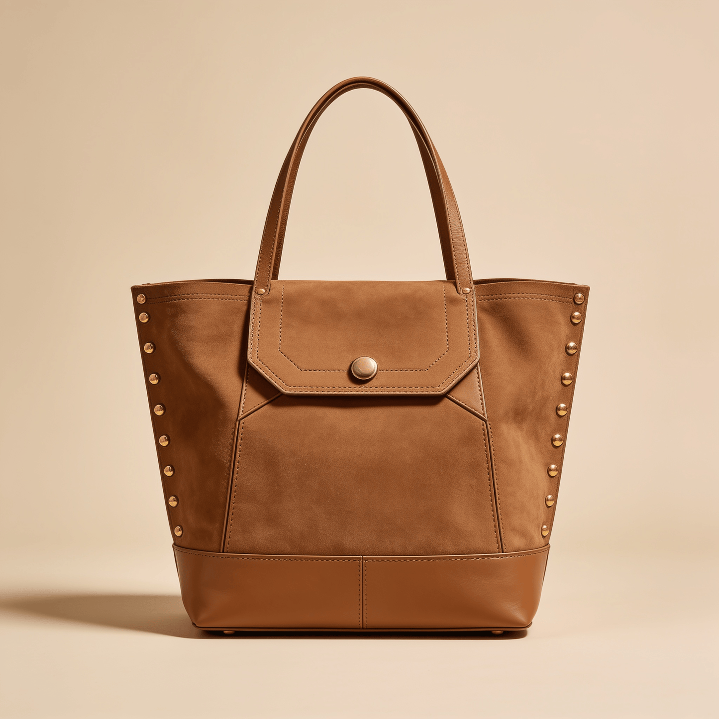 Borsa Shopper Savellini Mila in Pelle di Cactus — Marrone