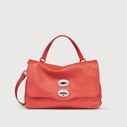 Borsa a Mano Savellini Aria Small in Ecopelle Martellata — Rosso