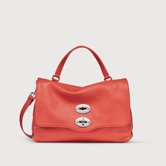 Borsa a Mano Savellini Aria Small in Ecopelle Martellata — Rosso