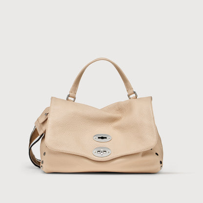 Borsa a Mano Savellini Aria Small in Ecopelle Martellata — Rosa Antico