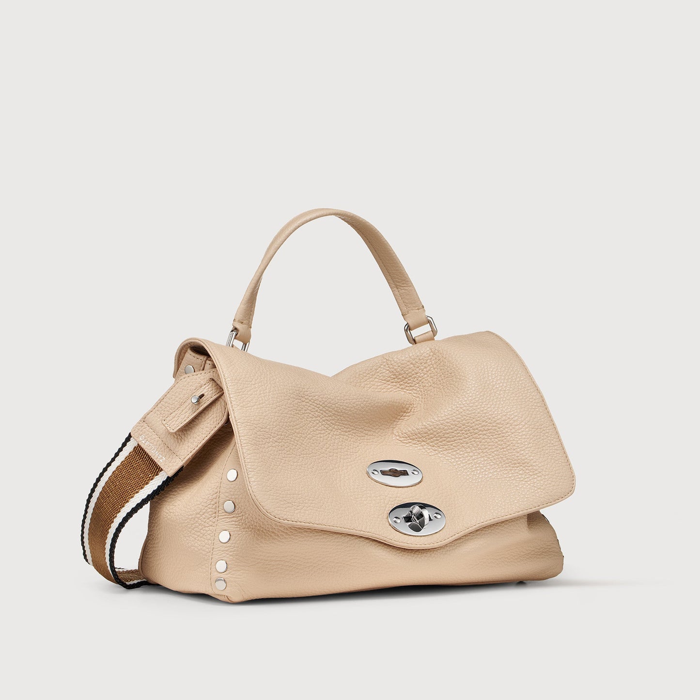 Borsa a Mano Savellini Aria Small in Ecopelle Martellata — Rosa Antico