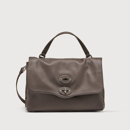 Borsa a Mano Savellini Aria Small in Ecopelle Liscia — Cuoio