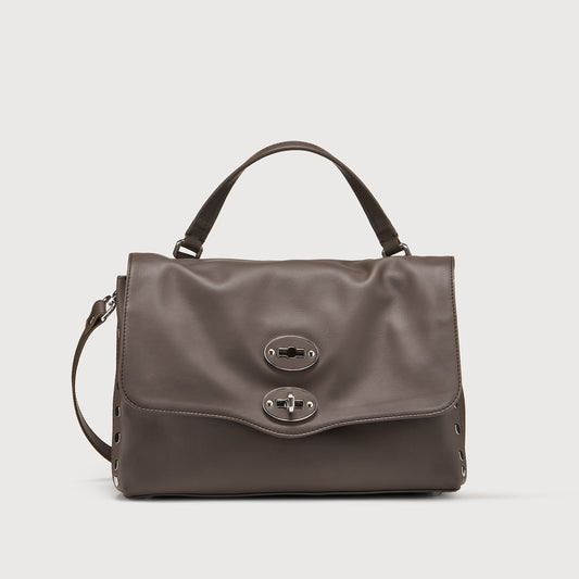Borsa a Mano Savellini Aria Small in Ecopelle Liscia — Cuoio
