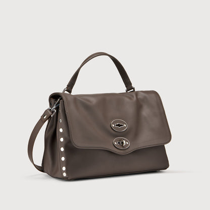 Borsa a Mano Savellini Aria Small in Ecopelle Liscia — Cuoio