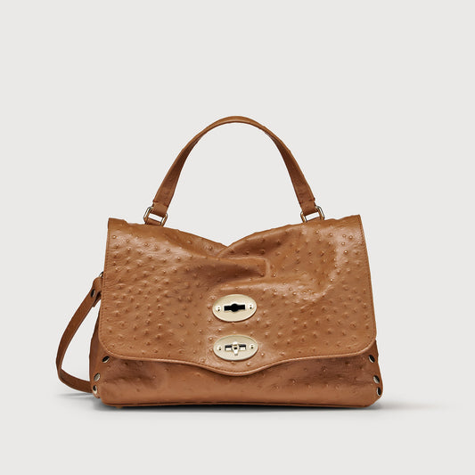 Borsa a Mano Savellini Aria Small in Pelle di Cactus — Cuoio