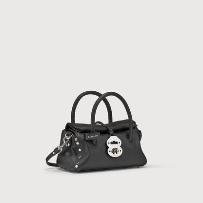 Borsa a Mano Savellini Vera Baby in Ecopelle Liscia — Nero Ardesia