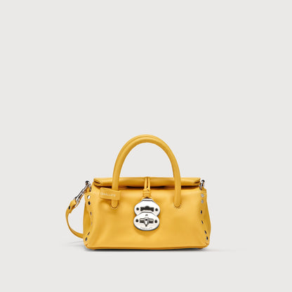 Borsa a Mano Savellini Vera Baby in Ecopelle Liscia — Giallo Sole