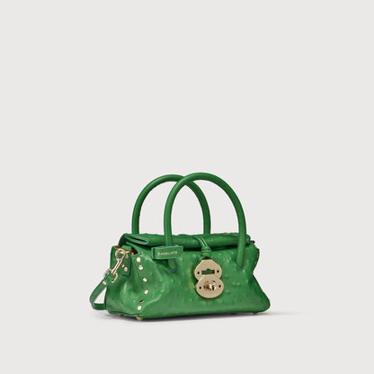 Borsa a Mano Savellini Vera Baby in Pelle di Cactus — Verde Oliva