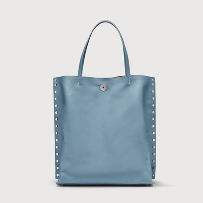 Borsa Shopper Savellini Mila in Ecopelle Liscia — Blu Oceano