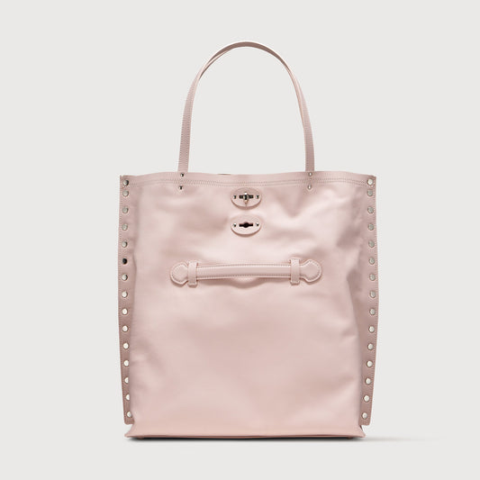 Borsa Shopper Savellini Mila in Ecopelle Liscia — Rosa Cipria
