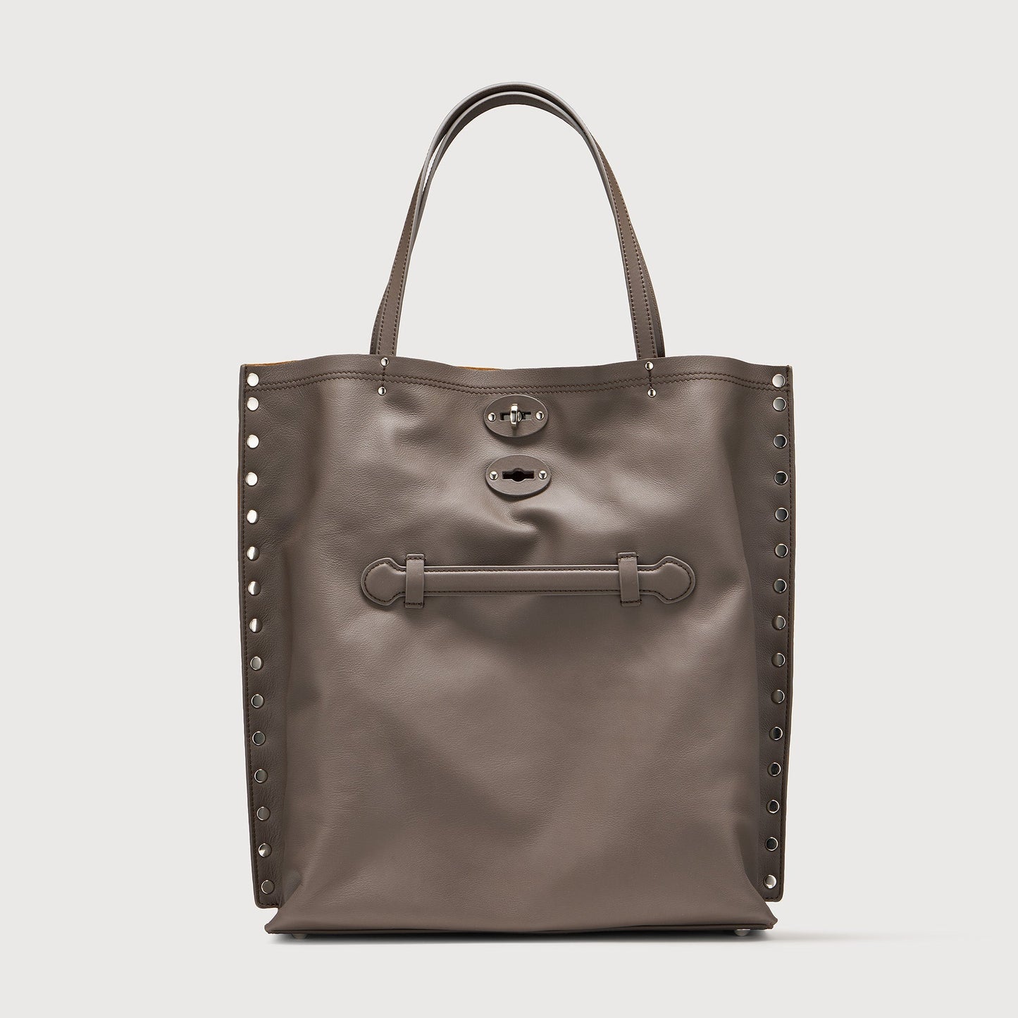 Borsa Shopper Savellini Mila in Ecopelle Liscia — Cuoio