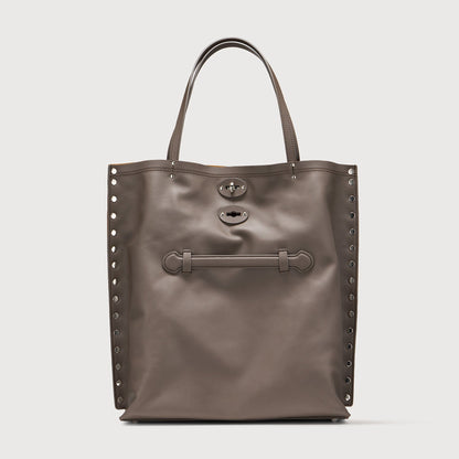 Borsa Shopper Savellini Mila in Ecopelle Liscia — Cuoio