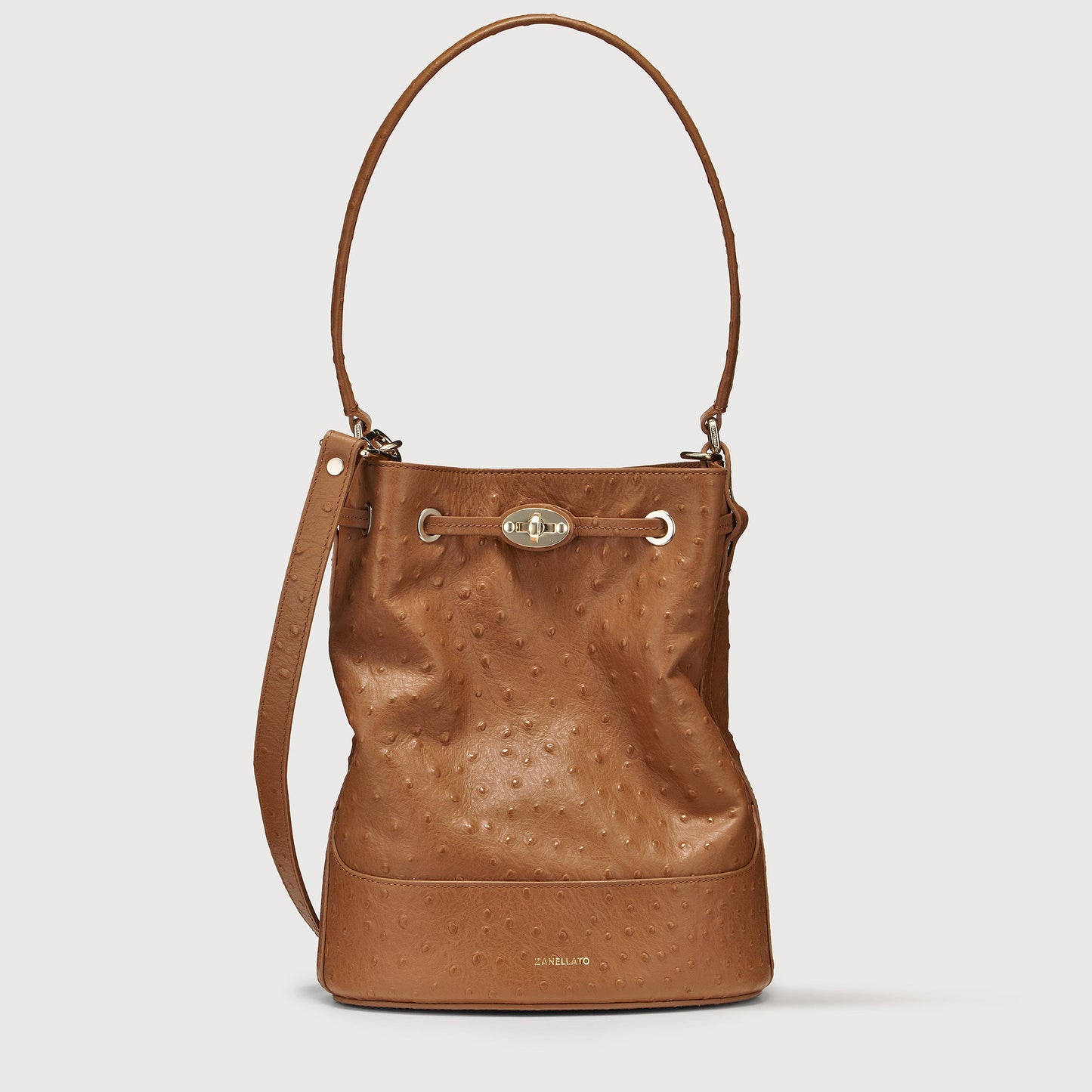 Borsa a Secchiello Savellini Luna in Pelle di Cactus — Cuoio