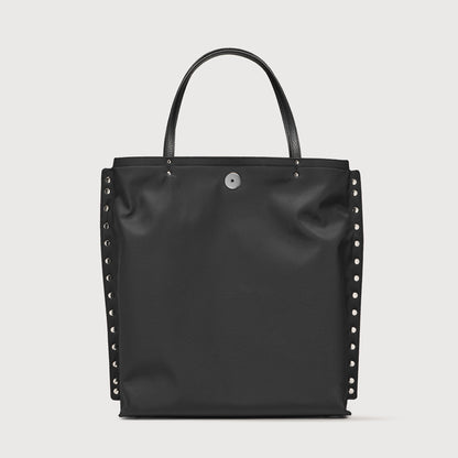Borsa Shopper Savellini Mila in Tessuto — Nero Trama