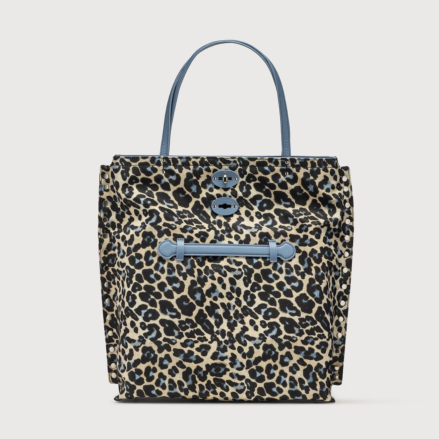 Borsa Shopper Savellini Mila in Tessuto — Nero Tropicale
