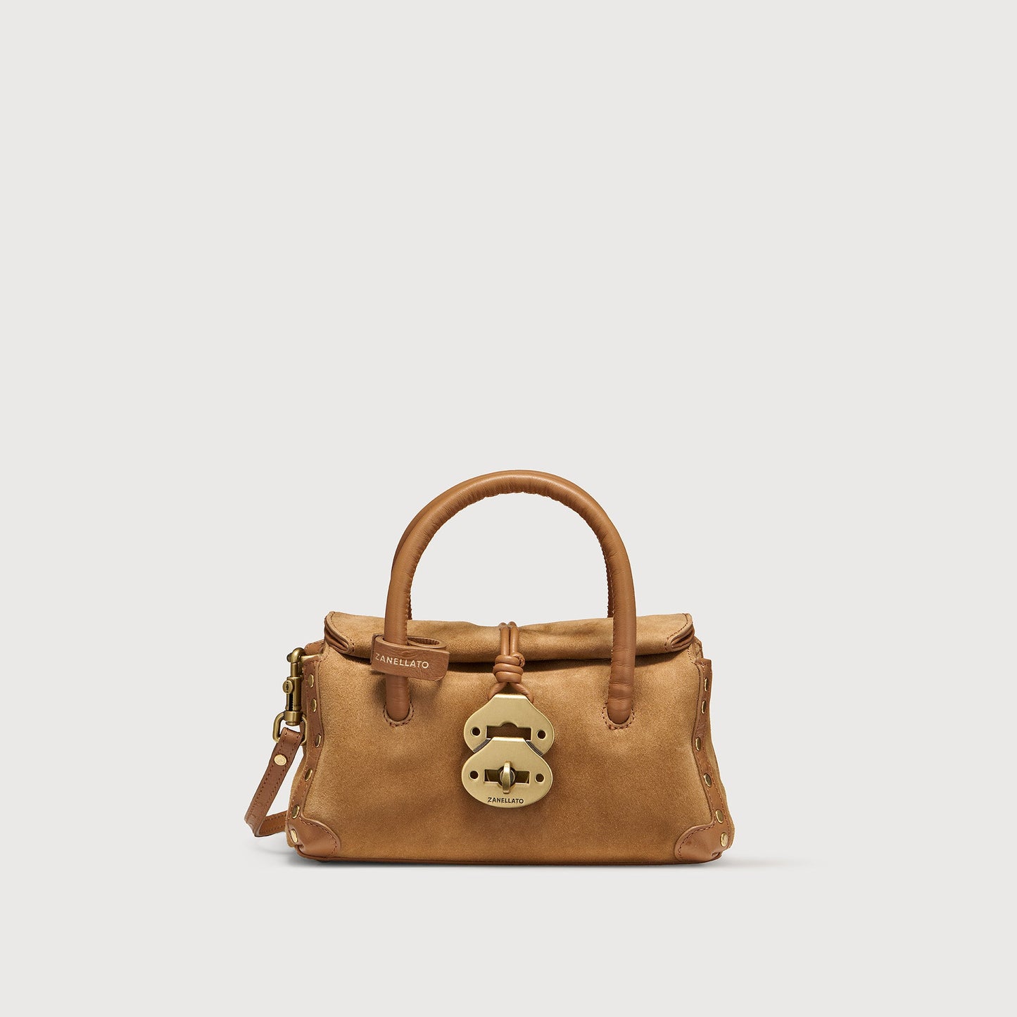 Borsa a Mano Savellini Vera Baby in Pelle di Cactus — Marrone