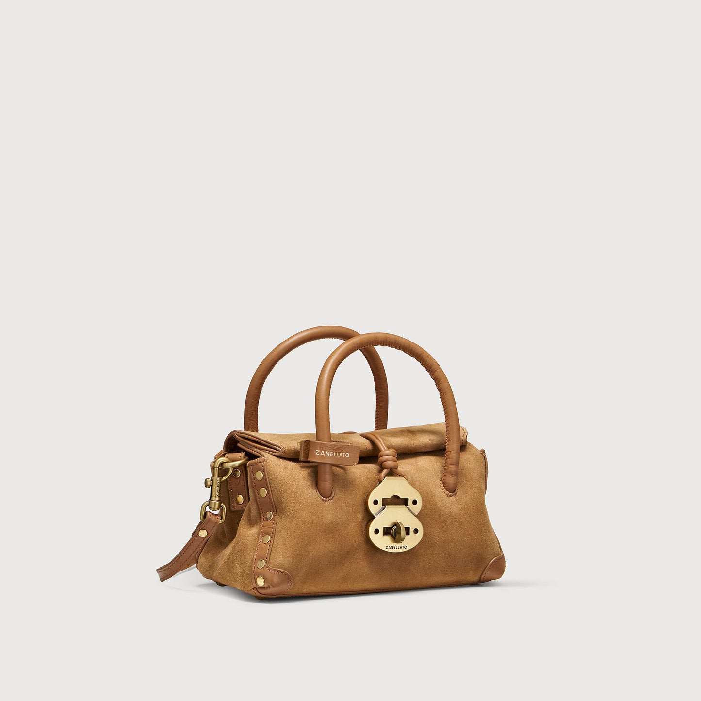 Borsa a Mano Savellini Vera Baby in Pelle di Cactus — Marrone