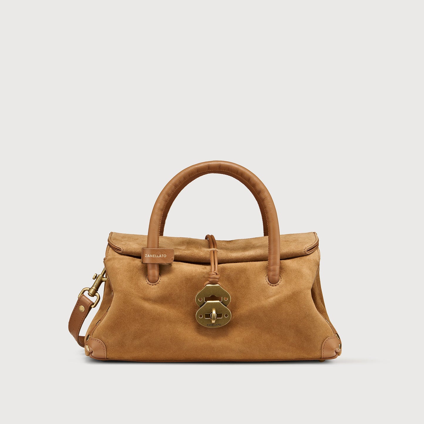 Borsa a Mano Savellini Vera Small in Pelle di Cactus — Marrone