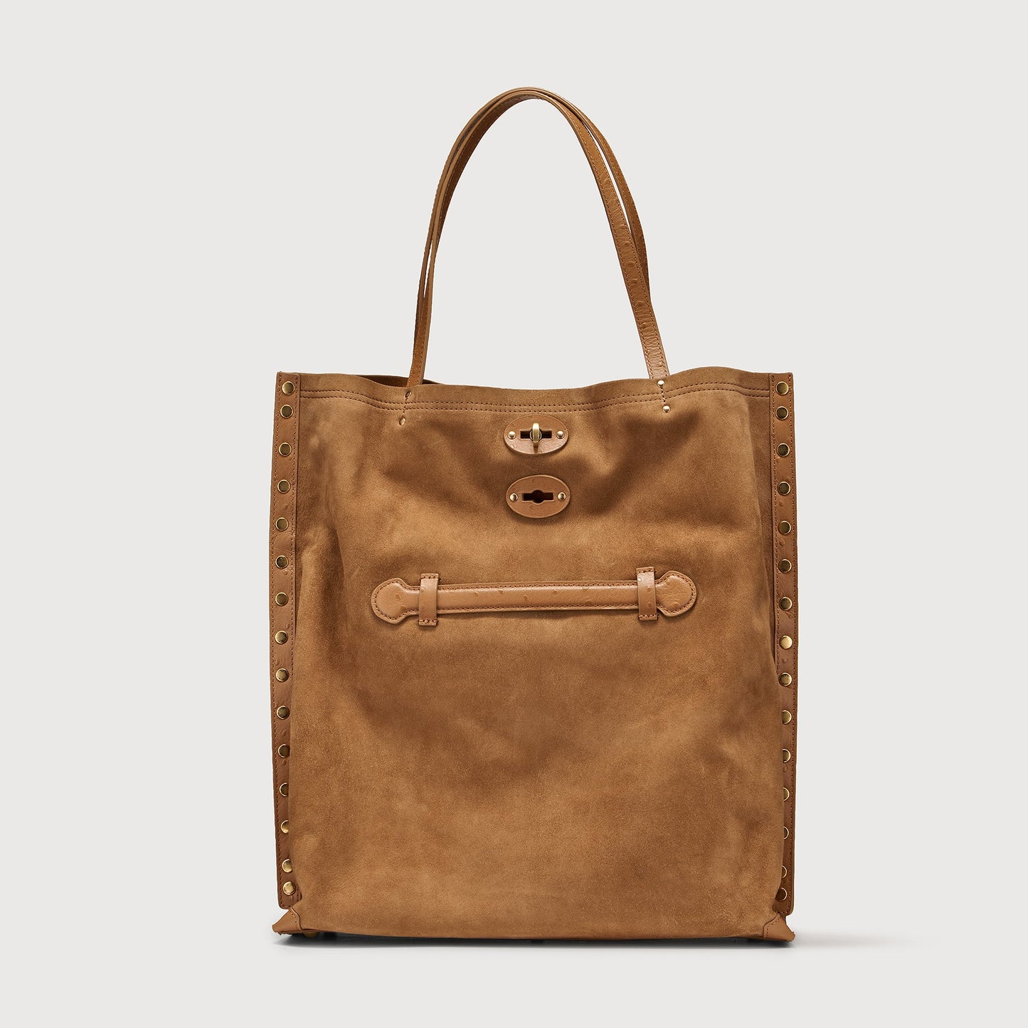 Borsa Shopper Savellini Mila in Pelle di Cactus — Marrone