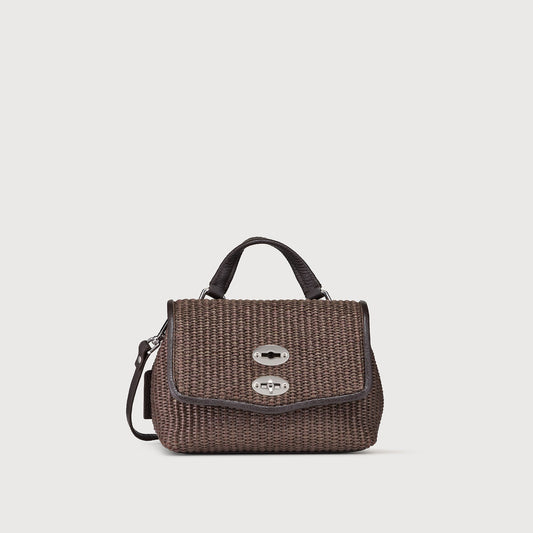 Borsa a Mano Savellini Aria Baby in Vimini — Marrone Sottobosco