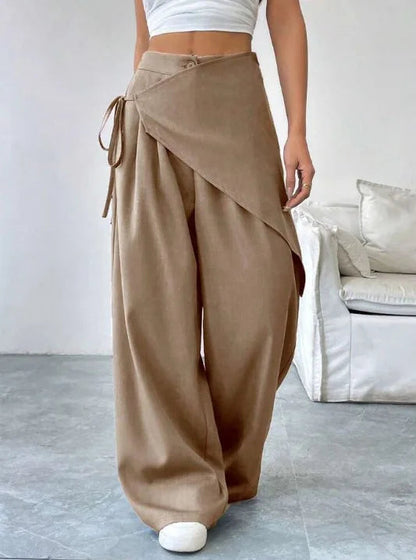 Pantaloni Fluidi Adele | Fascia Regolabile e Gamba Ampia