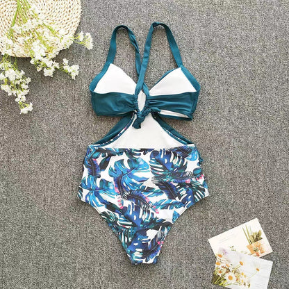Costume Intero Donna Modellante Incrociato Push-Up Vita Alta