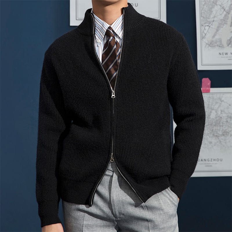 Jan | Maglione Estivo Uomo a Coste con Zip Completa