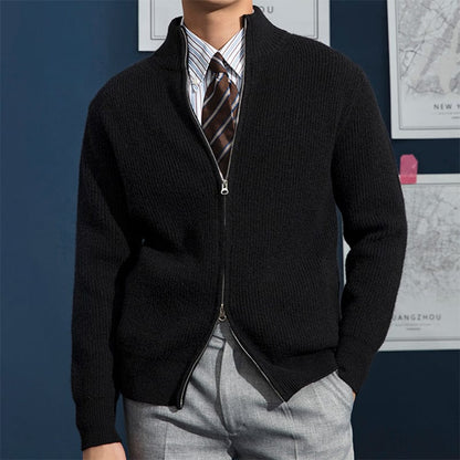 Jan | Maglione Estivo Uomo a Coste con Zip Completa