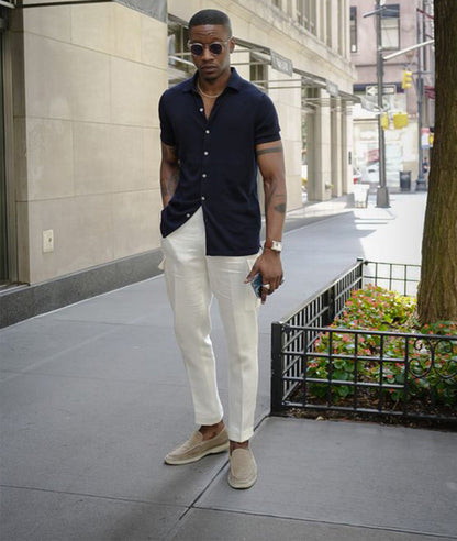 Loafer Uomo | Design Slip-On & Suola Bianca Casual-Chic