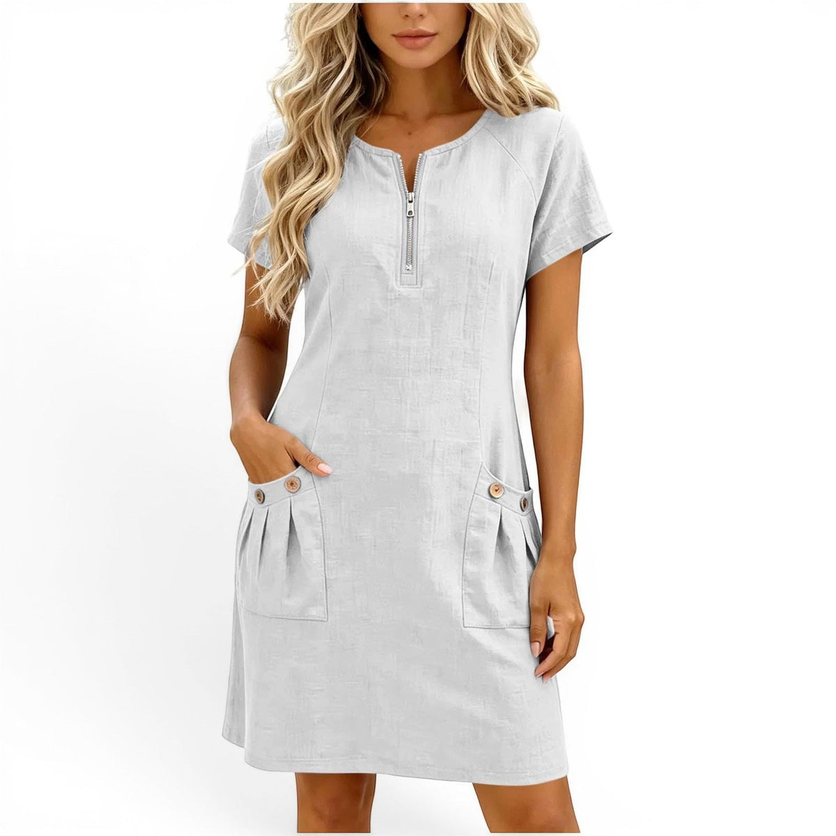 Carmina Abito Estivo Donna 100% Lino Leggero Rilassato