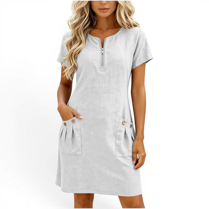 Carmina Abito Estivo Donna 100% Lino Leggero Rilassato