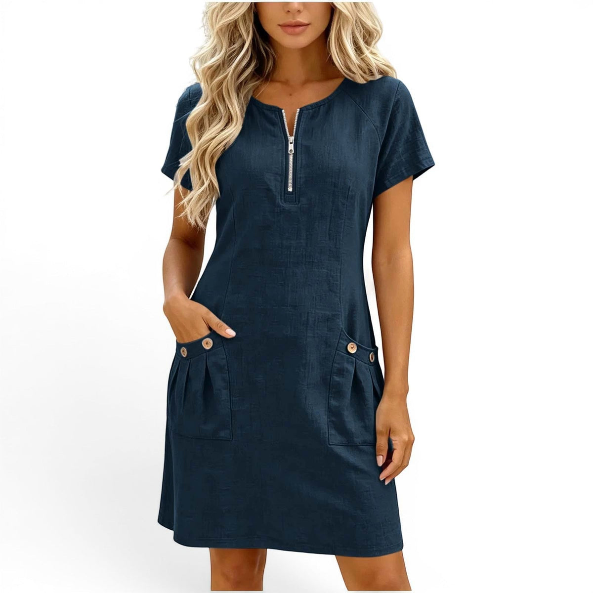 Carmina Abito Estivo Donna 100% Lino Leggero Rilassato