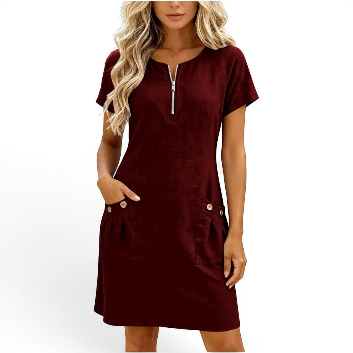 Carmina Abito Estivo Donna 100% Lino Leggero Rilassato
