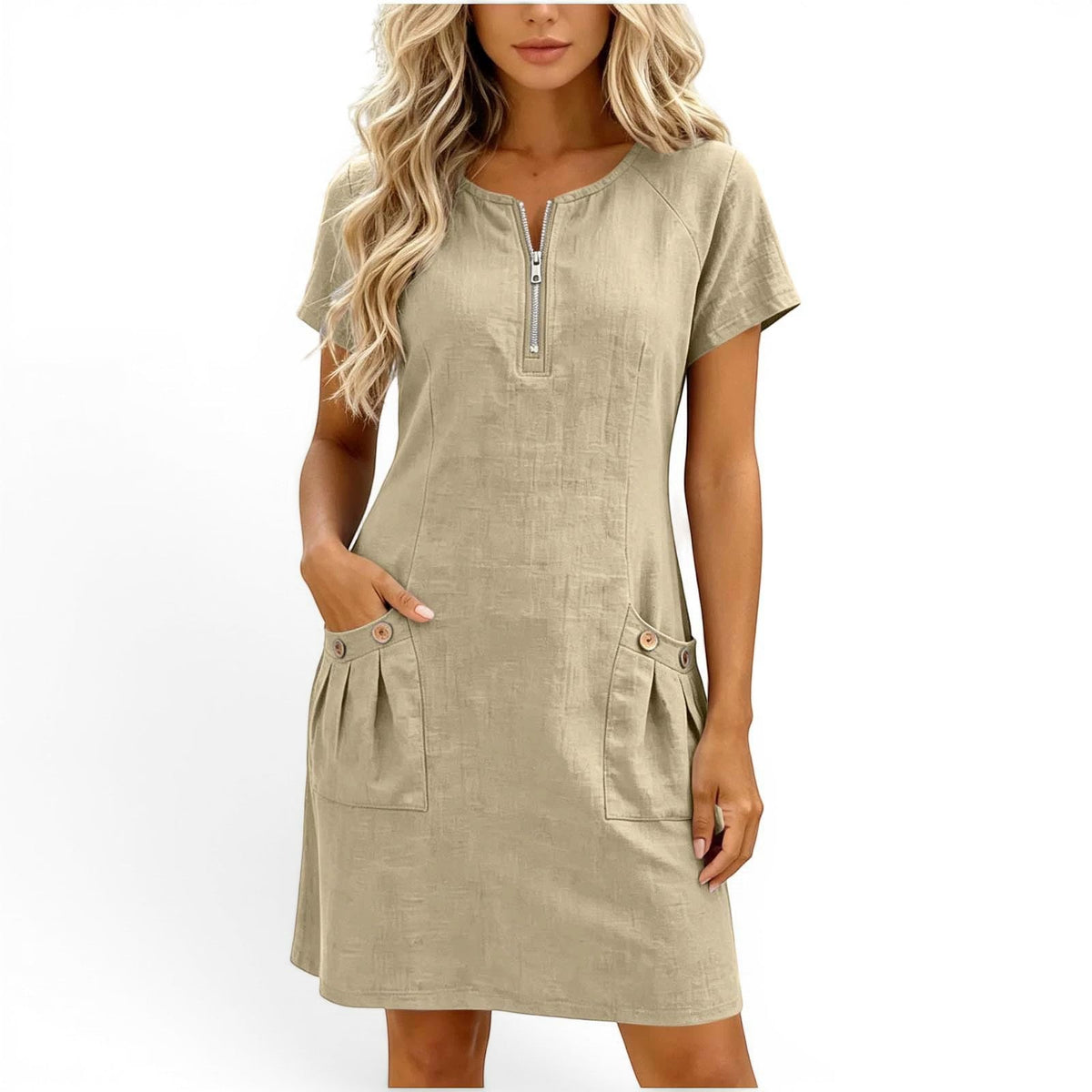 Carmina Abito Estivo Donna 100% Lino Leggero Rilassato