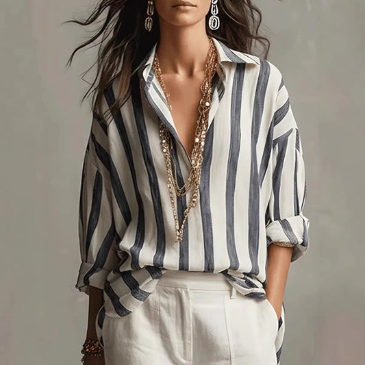 Camicia Lunga Donna in Lino — vista frontale