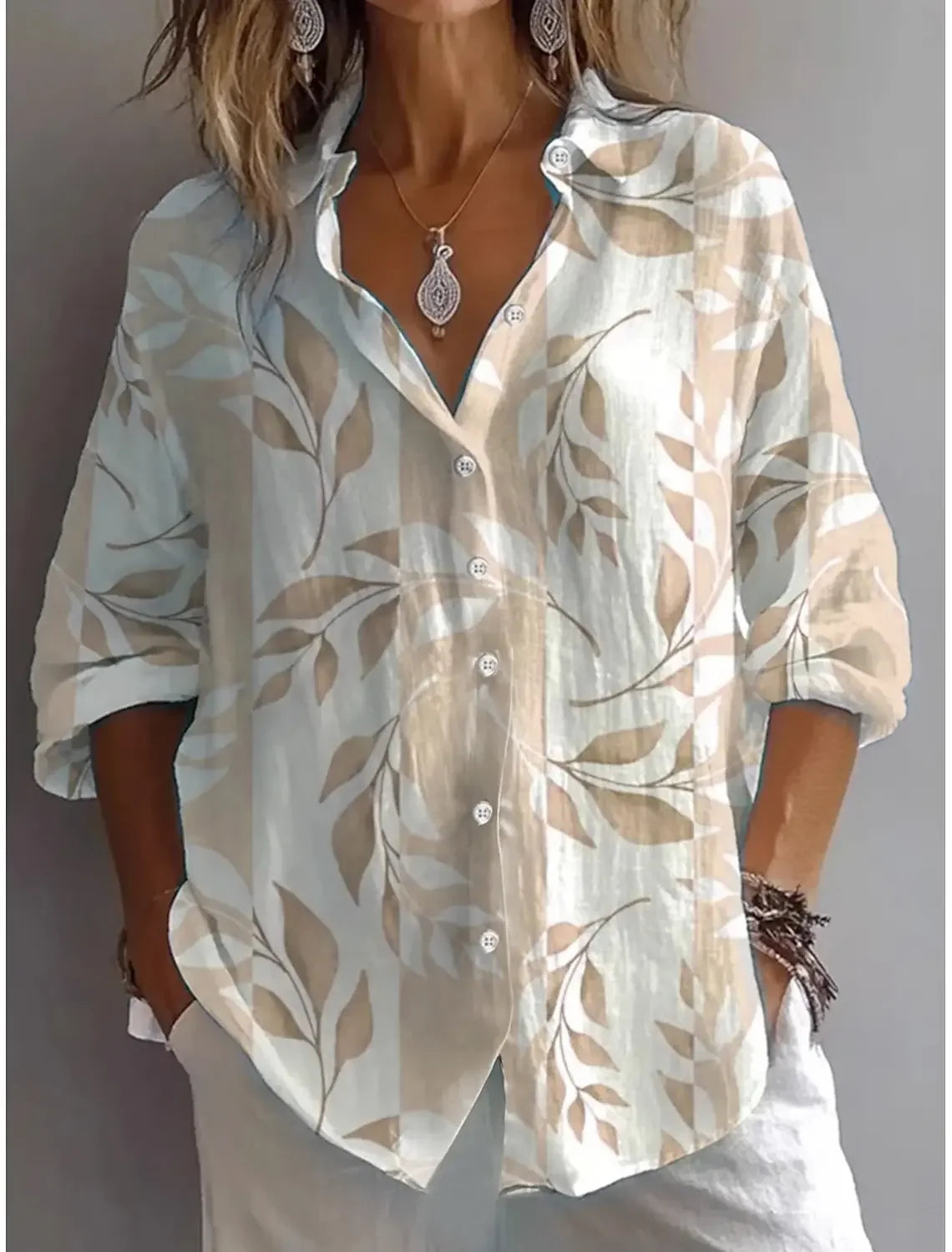 Violetta Blusa Plissettata Donna con Maniche Svolazzanti