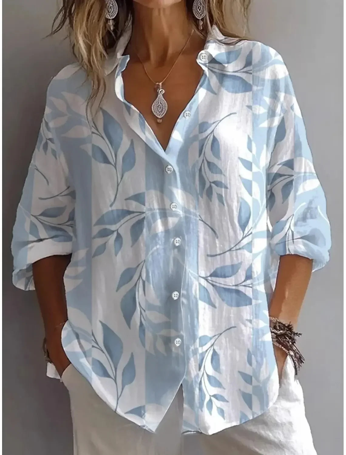 Violetta Blusa Plissettata Donna con Maniche Svolazzanti