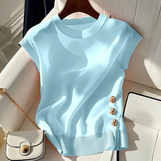 Blusa Donna Elegante, Fluida e Drappeggiata
